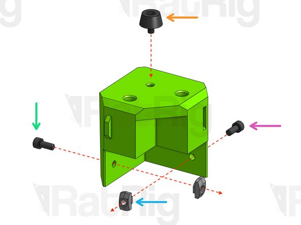 Rubber Foot. Screw them directly into the hole on the plastic part and it will create its own thread.