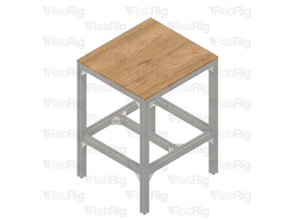 The table top is not included in the kit, you will have to source it locally. It is recommended to use a table top with a thickness no less than 20mm. The required dimensions are as follows: