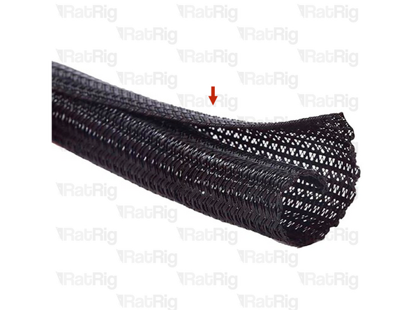 1.2 metre of Cable Sleeve - Black 5mm split braided sleeve (SKU: HW3884EC)