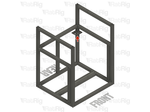 Install the Rat Rig V-Core 4.0 - Motor Plate - Lower Right v1.0 Assembly to the frame as shown
