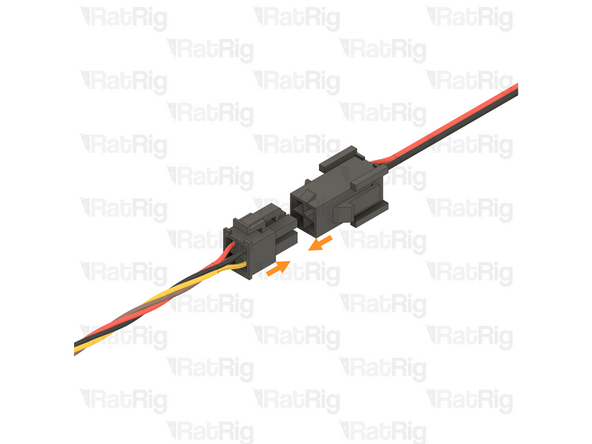 Connect the 4028 part cooling fan extension cable to the 4028 part cooling fan