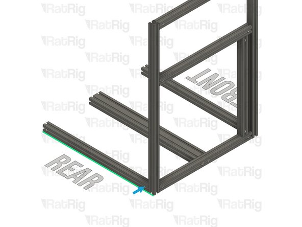 Make sure that the front extrusion is flush with the side assembly