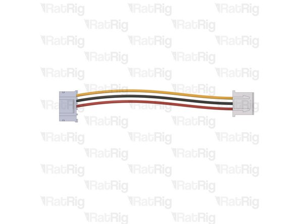 Take the X-axis endstop wiring from step 10 and cut one end to a length of 130mm
