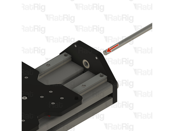 Insert the Lead Screw through the hole in the ball bearing