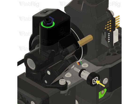 Insert the M3 washer between the orbiter 2 smart sensor and the M3 Hex spacer.