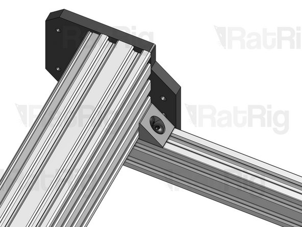 Fit the Angle Corners you set up on the last step inside the profile slots and tighten them.