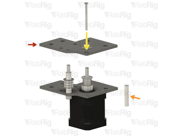 Rat Rig V-Core 4.0 - Motor Plate - Upper Left assembly from step 78
