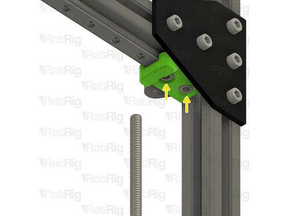 Position the CoreXY idler assembly onto the V-Core 3 frame as shown
