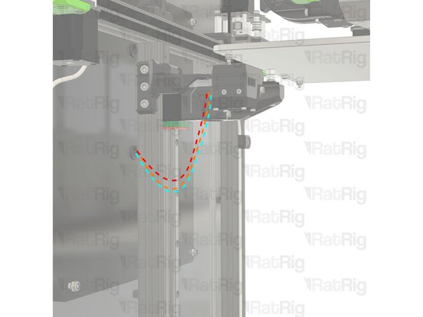 Route the Z endstop cable as shown.