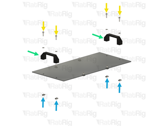 Loosely tighten a 3030 Drop-in T-Nut - M5 into each screw.