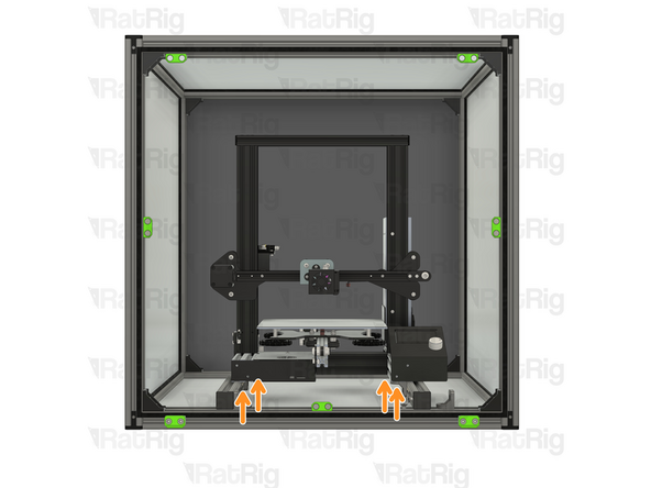 Tighten the screws to the printer frame to ensure a stiff connection.
