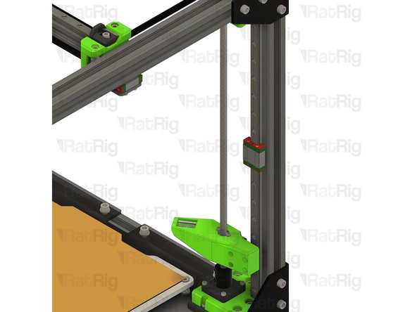 Rotate the lead screw clockwise to bring the arm in line with the MGN12 carriage