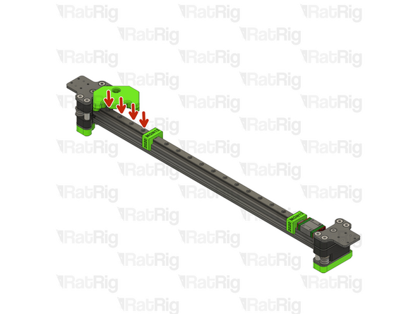 Fasten the marked M3x8 screws, starting from the left