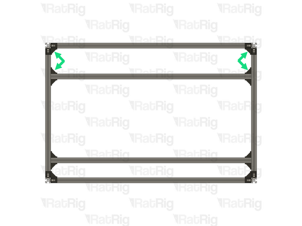 Position the extrusion so the marked gap measures 140mm