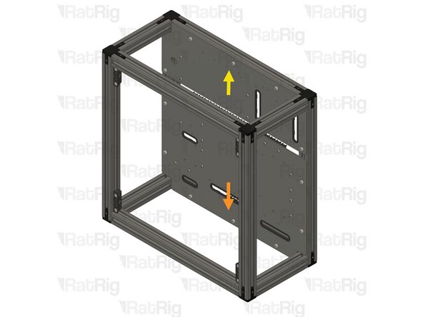 Ensure the lower panel is aligned flush with the bottom extrusion, then securely tighten the screws.