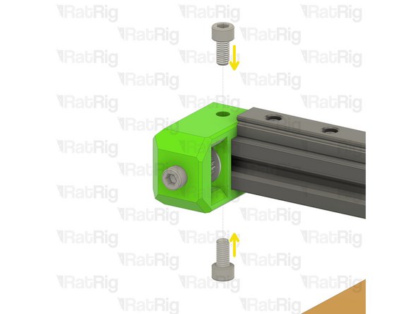 ... and one into the underside of the extrusion