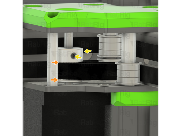 This ensures the belts take their natural position on the Idlers and pulleys.