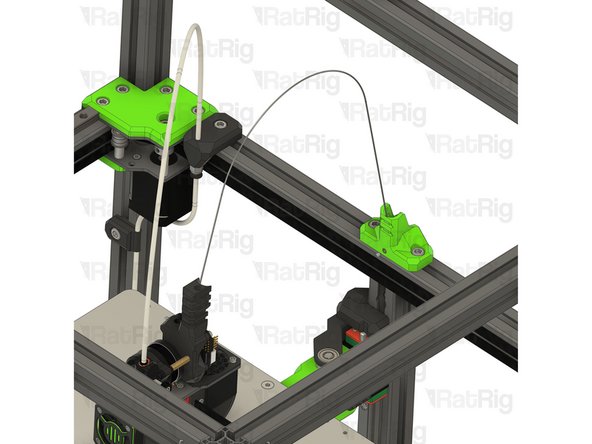 Once installed it should look like the picture, the piano wire will provide support to the USB and power cables, improving Input shaper results