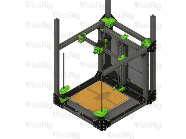 Insert the 3030 extrusions into the bottom corner plate assemblies