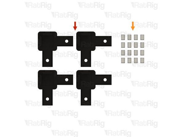 4x Inside hidden three way corner