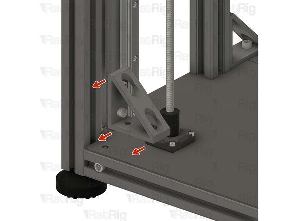 Lower corner bracket assembly