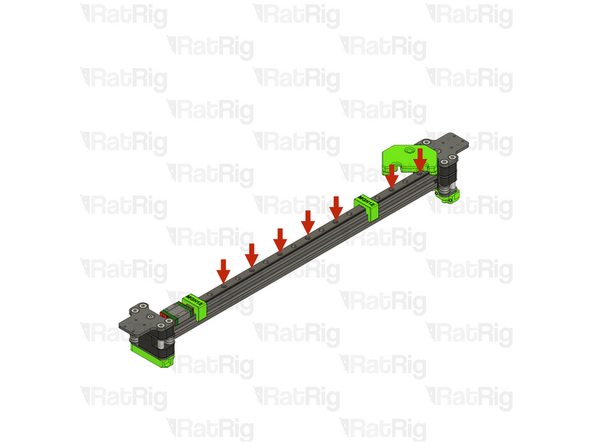 Fasten all the M3x8 screws, starting from the Jig side.