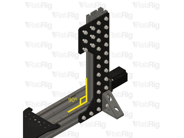 Fasten the assembly using the lower M8 screws.