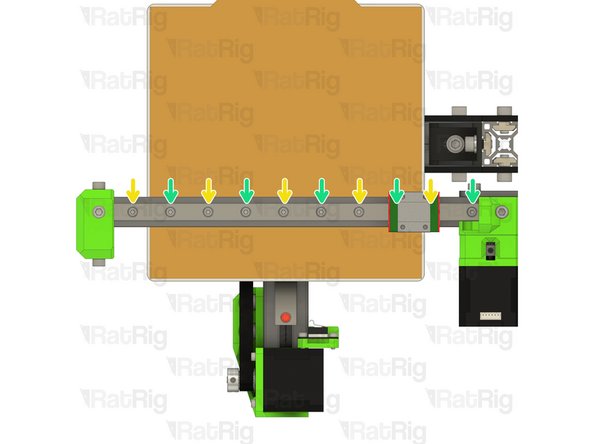 Make sure the linear rail is centred on the 2020 extrusion