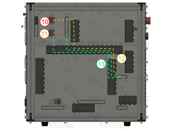 150mm - 22AWG BLACK (A-Ferrule, B-Ferrule) (11) Connect the wire from the Black PTFix block to the -24V input on the AXBB-E