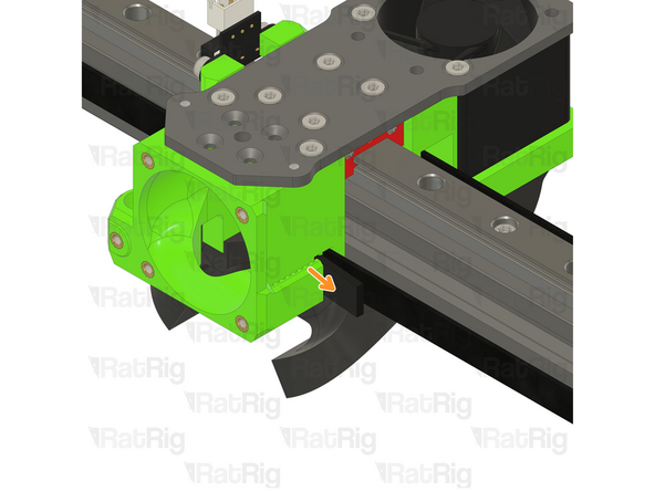 Reverse the belt around the screw and then reinsert it into the slot.