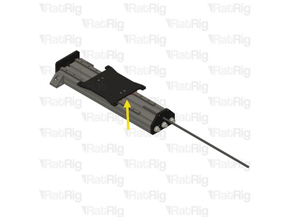 Insert the lead screw until it reaches the Y joiner plate.