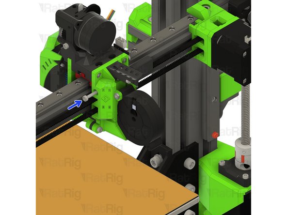 Insert the M3 square nut into the end of the tension_slider printed part as shown