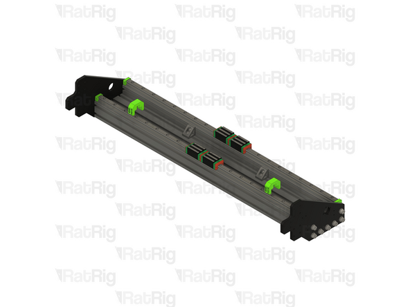 Repeat the instructions in the previous step to install the second HG25 linear rail to the X-axis gantry assembly