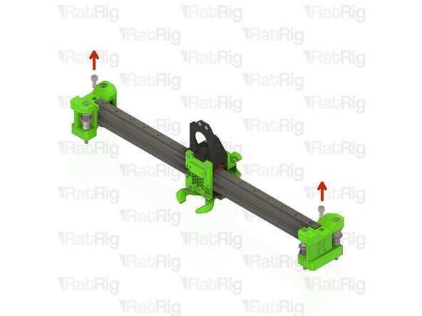 Remove the two marked M5x12 screws