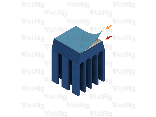 This step shows how to correctly install a stepper driver heatsink