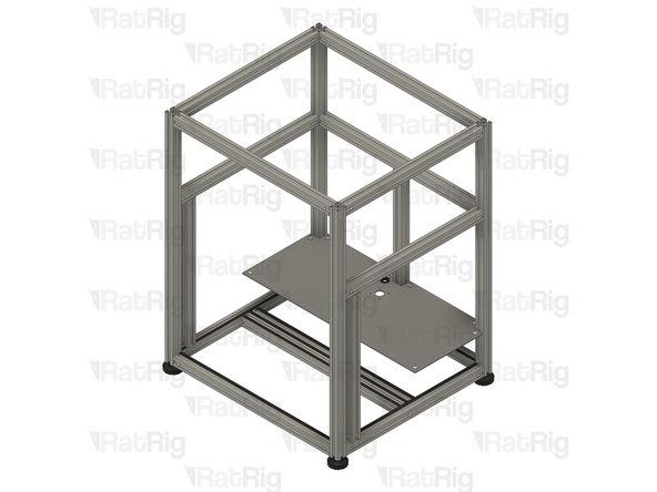 Insert the Rear Base Plate into the side of the frame assembly, sliding it to the back, and then downwards to rest on the base of the frame assembly