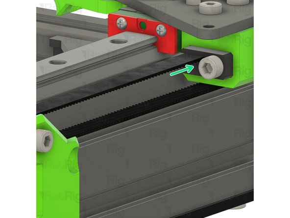Insert the end of the belt into the printed part as shown