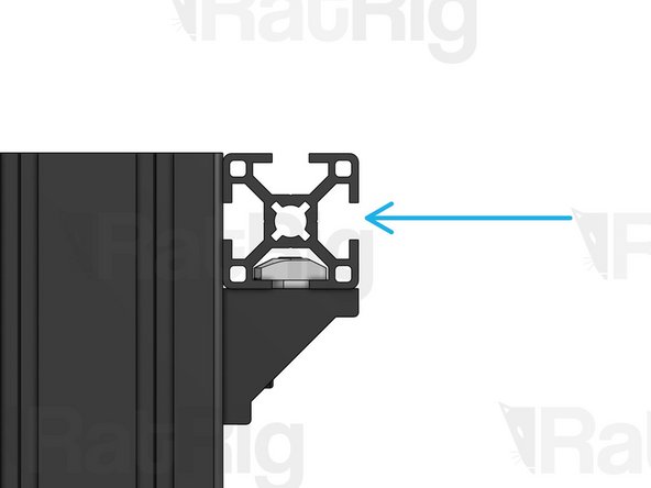 3030 T-Slot 492mm. Hold against the Z pillars and tighten screws on Corner Connectors below.