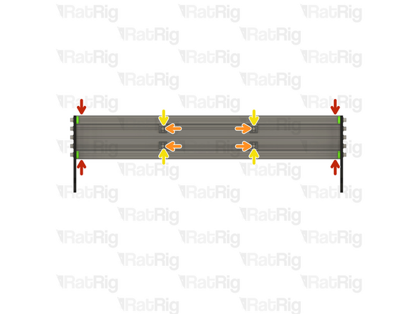 Before continuing with the assembly, the gantry must be squared and all screws full tightened