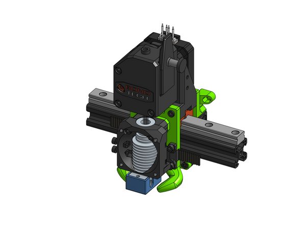 Slide the NEMA17 motor into the tom mount and the BMG