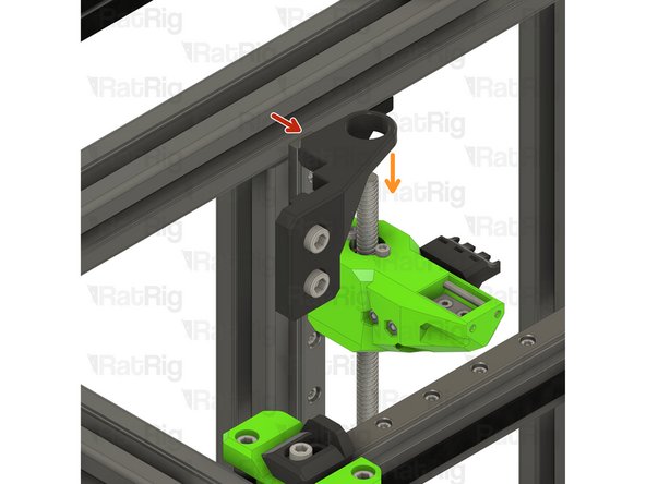 Rear lead screw constraint assembly from Step 21