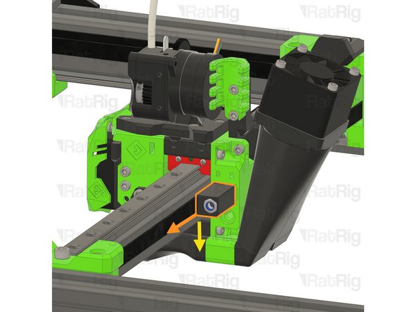Gently pull the belt to remove the EVA core_xy_belt_grabber from the toolhead