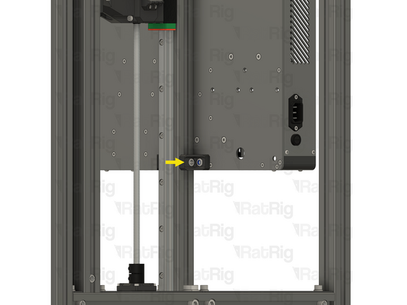 Tighten the M6x12 Cap Head Screw to secure the mount to the extrusion