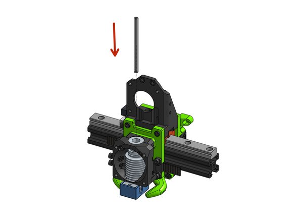 Insert a 62mm PTFE tube into the V6 hotend