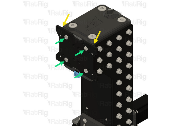 Ensure the Z plate is flush with both Z side plates before tightening the screws.