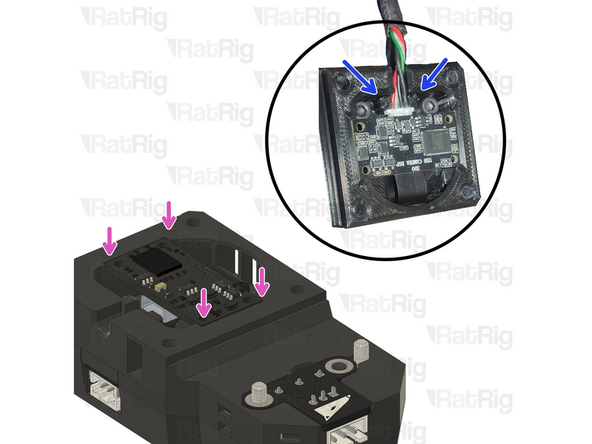 Align the small tabs on the printed parts to ensure the correct assembly orientation.