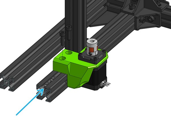 Slide the 3030 M6 T-nuts under the back side of the part
