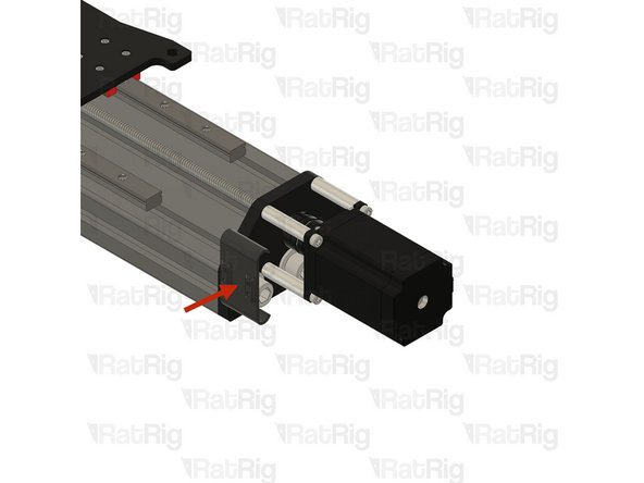 Insert the mill_stepper_cable_management printed part as shown.