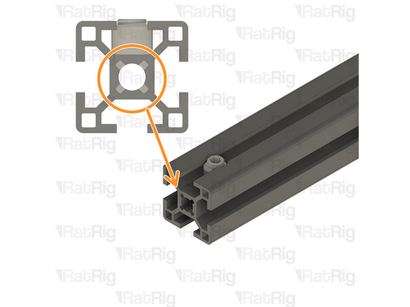 Insert the housing + set screw on the extrusion, with the set screw facing up.