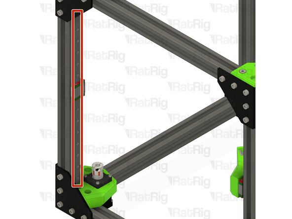 Loosen all of the M3 screws securing the linear rail to the V-Core 3.0 frame